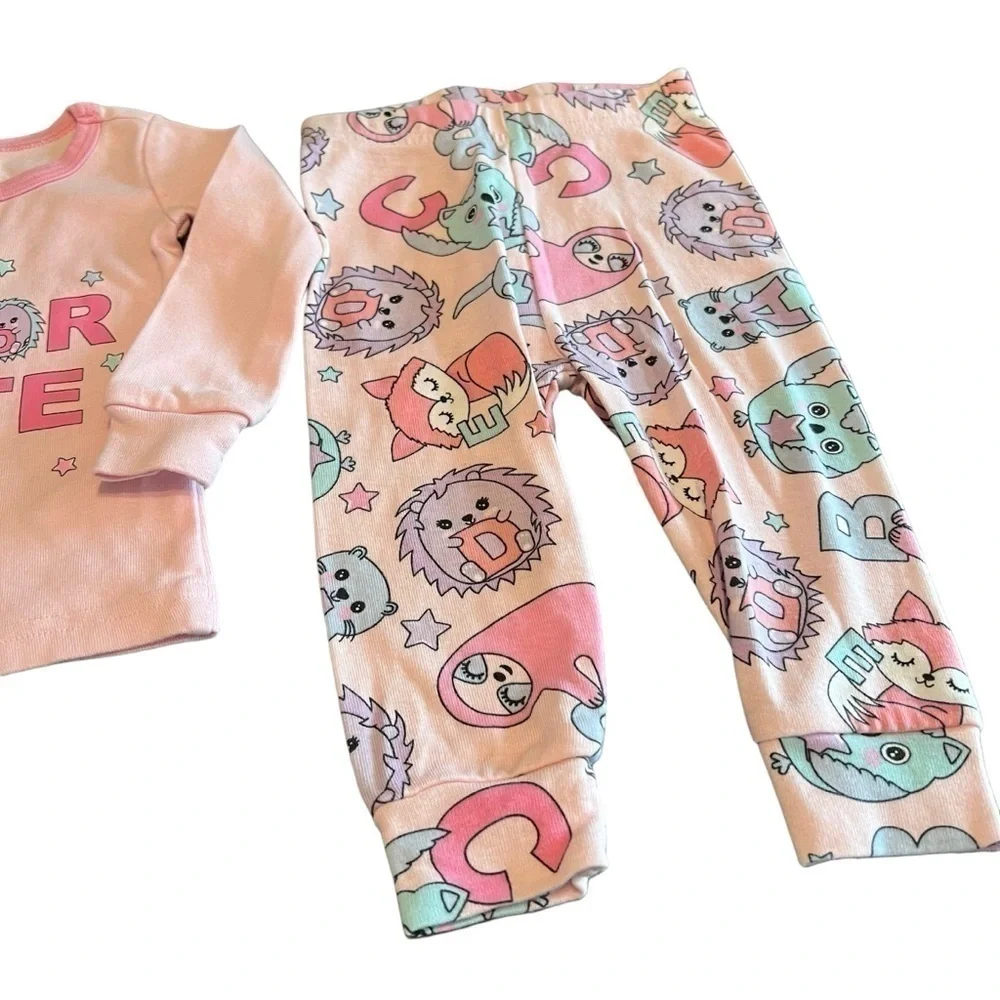 TCP baby girls pajamas set 3-6 months sloth